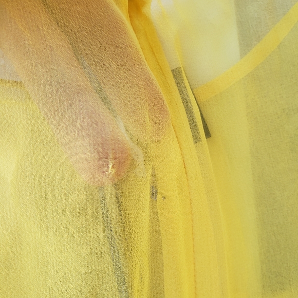Thomas Wylde Yellow Silk Asymmetrical Shift Dress - Picture 7 of 7
